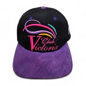 VTG Club Victoria Grand Victoria Casino Hat Purple Suede Brim‎ Embroidered Cap